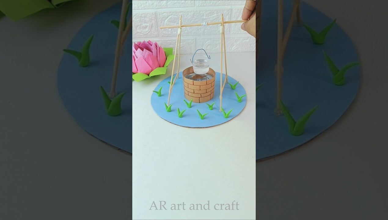🫧DIY mini water well craft ideas #shorts #youtubeshorts #art #craft