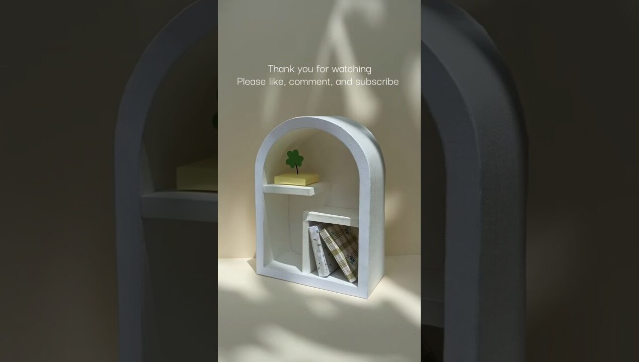 DIY Mini Arch Shelf | Cute & Aesthetic Decor Idea 🍀✨ #shorts #handmade