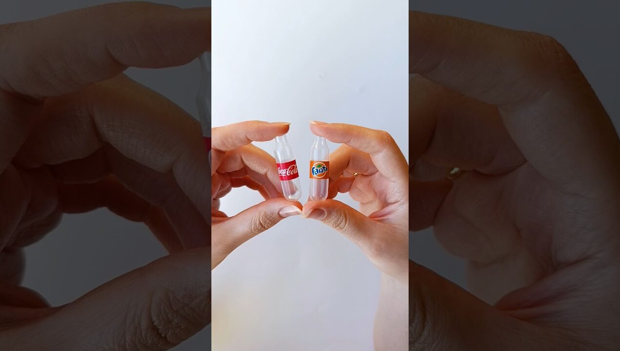 DIY keychain Coca Cola and Fanta, Miniature Realistic #handmade #diy #craft #diyideas #shorts