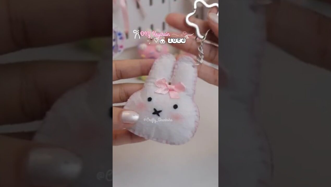 DIY Keychain Idea 🐰✨ #shorts #diy