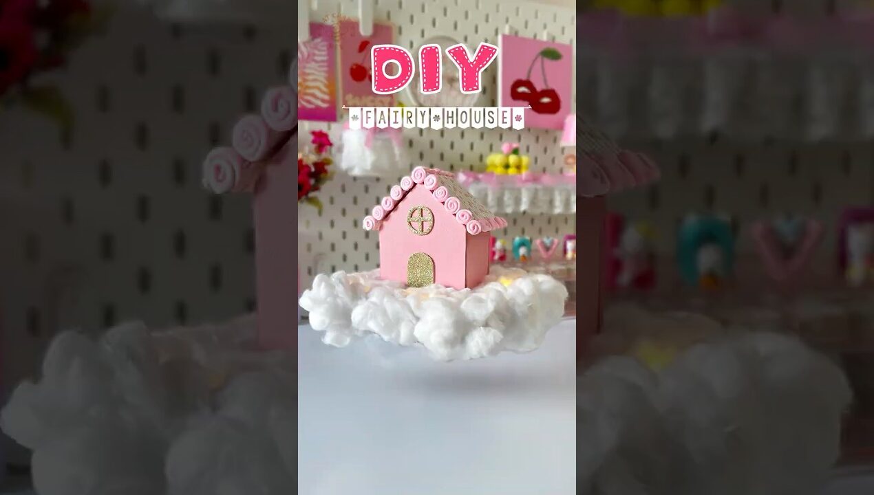 DIY Cute Fairy House🏡 | Easy Aesthetic Home Decor ✨ #diy #shorts #handmade #craft #ytshorts
