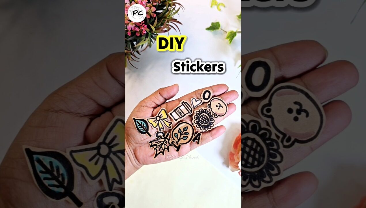 Waste Paper se banaye CUTE STICKERS 😱 #handmade  #diy #craft #papercraft #art