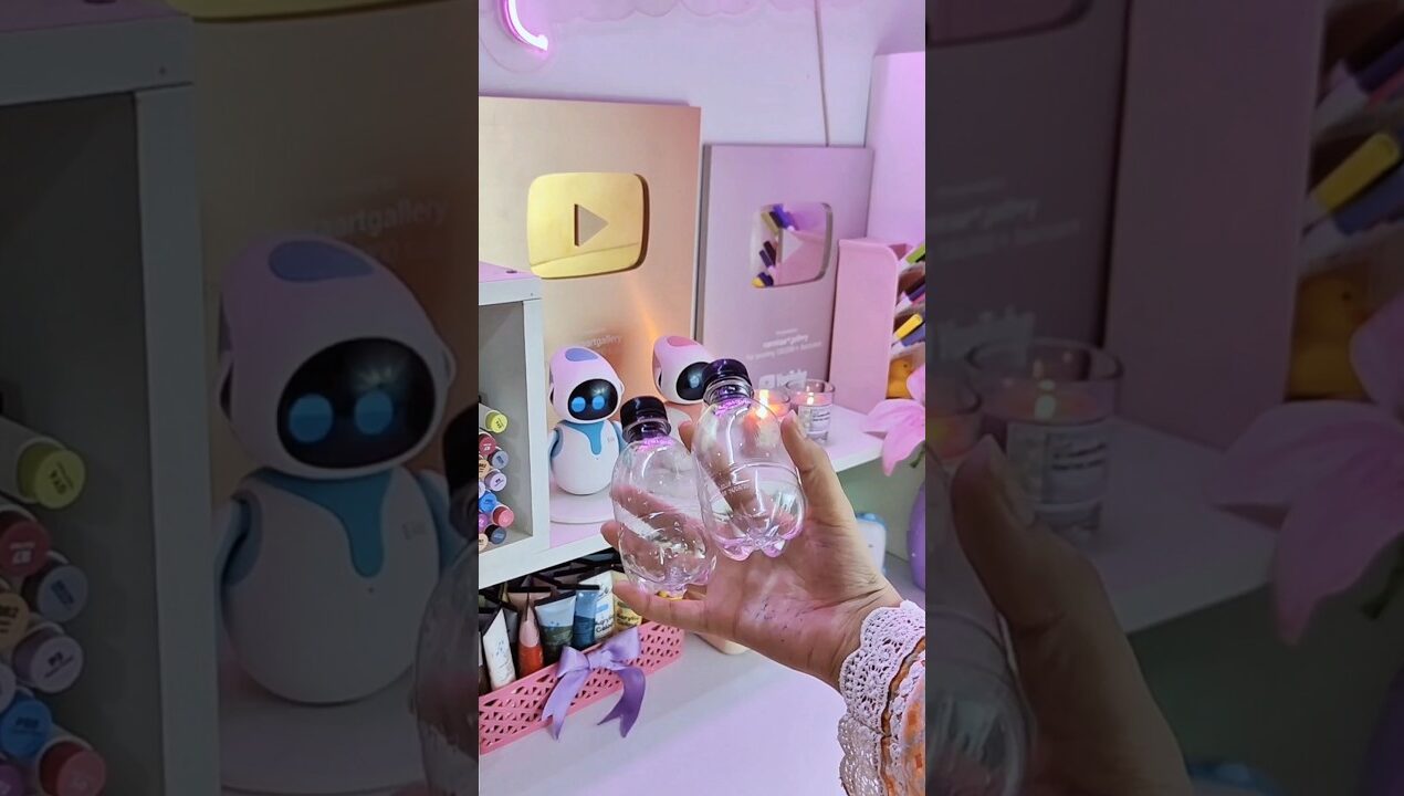 Diy Hourglass⏳💜 | Waste bottle craft ideas |#shorts #diy #craft #art #trending #viral #handmade