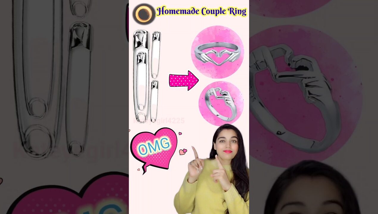 Valentine Rings 💘💍| Diy Safety Pin Couple Rings | Homemade Easy Ring idea #kateyegirl #howtomake