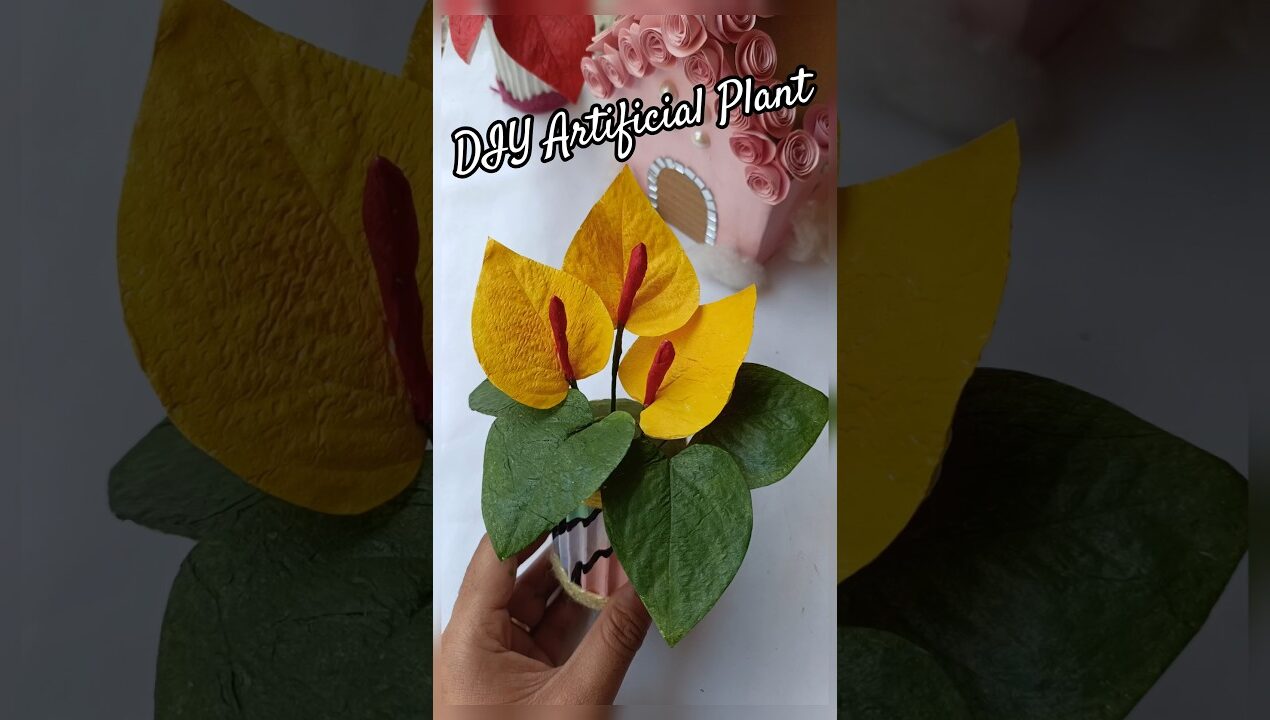 DIY Artificial plant | Easy decor Ideas #shortsviral #viralshorts #diyplanters #craftideas #handmade