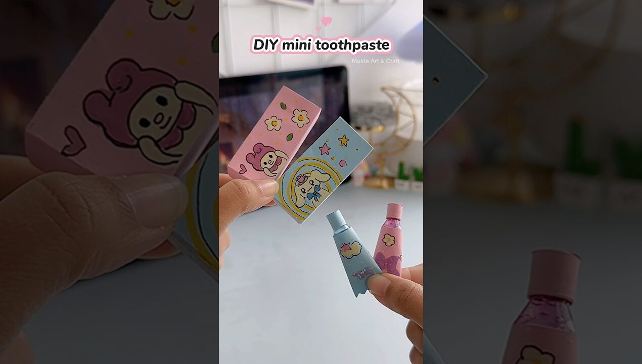 Miniature craft ideas 🦷🪥✨#shorts #art #diy #craft #muktaartandcraft #youtubeshorts