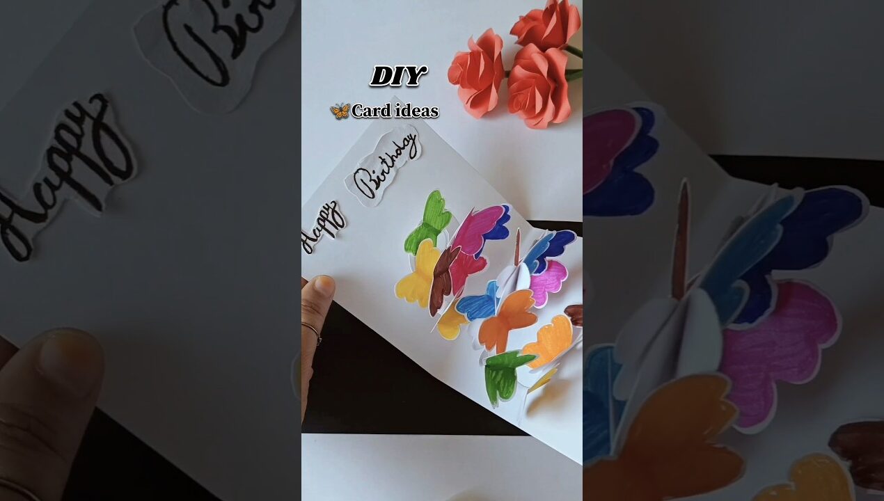 DIY Birthday card ideas | Handmade cards #diy #craft #easy #cute #love #shorts #birthday #handmade