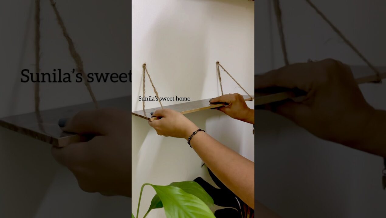 Diy Hanging  rack #easydecor #verticalgardening #tilecutting #trick #sunilassweethome