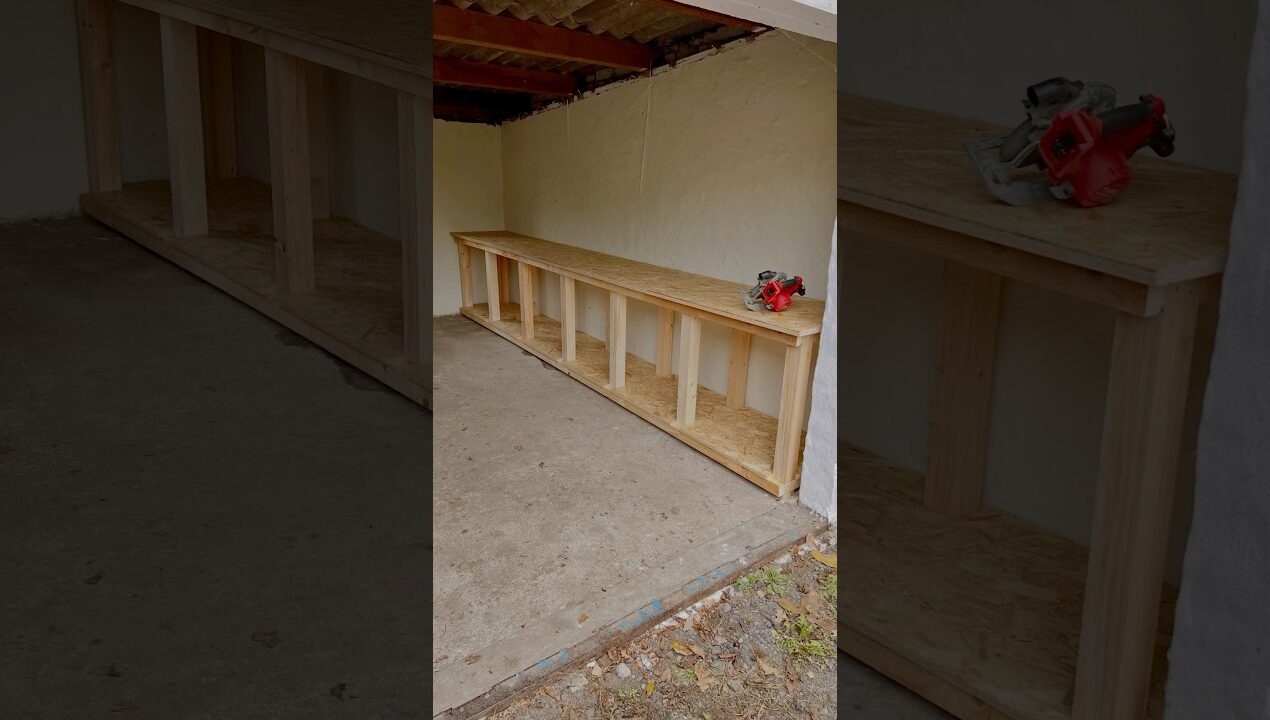 Massive 5m lange Werkbank in wenigen Schritten 💯 #werkbank #howto #diy #woodworking #carpenter