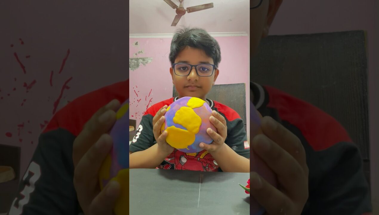 DIY Football with Super clay #shorts #youtubeshorts #diy #artandcraft #football #kidsvideo #kids