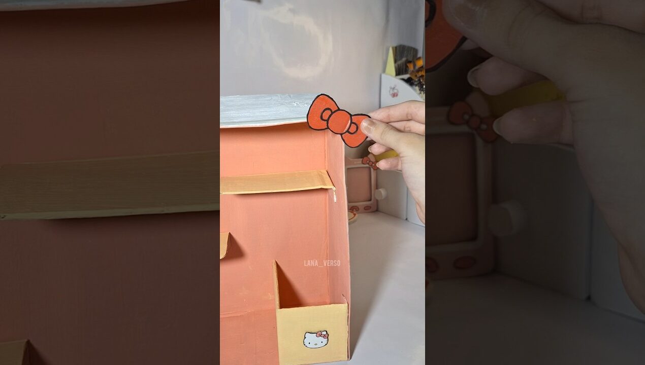 organizador com caixa#tutorial #diy #handmade #ideas #craft #decor #manualidades #sanrio #hellokitty