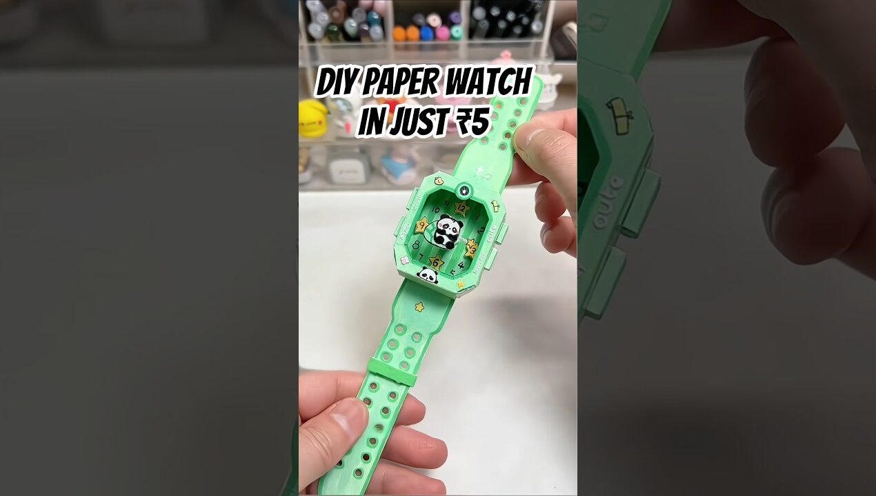 😳🔥Watch Made only using paper | Low budget Crafts #diy #watch #origami #budgetfriendly