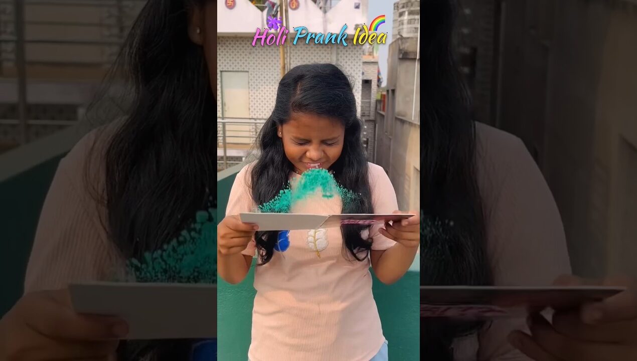 Holi Prank Idea | DIY Holi Card | Holi Hack #diy #holicraft #holiprank #trending  #happyholi #viral