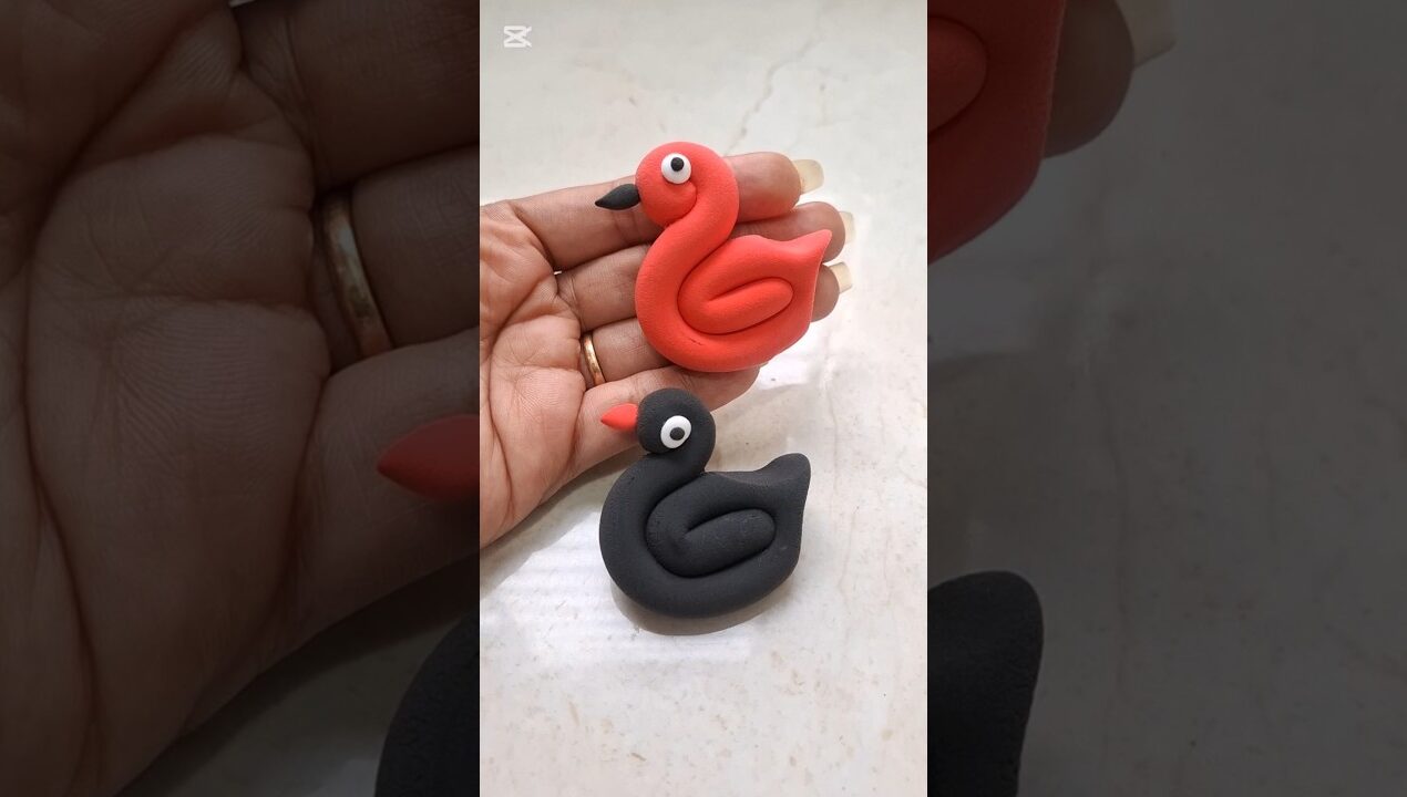 DIY ideas 🦆How to make easily duck 🦆with clay#clay#vairal #shorts #trend#animals#music #funny#diy