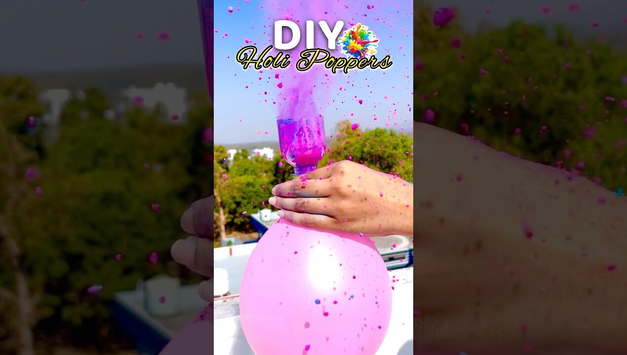 DIY Holi Poppers  #diy #diyideas #ideas #holispecial #crafting #artandcraft #like #viral #trending