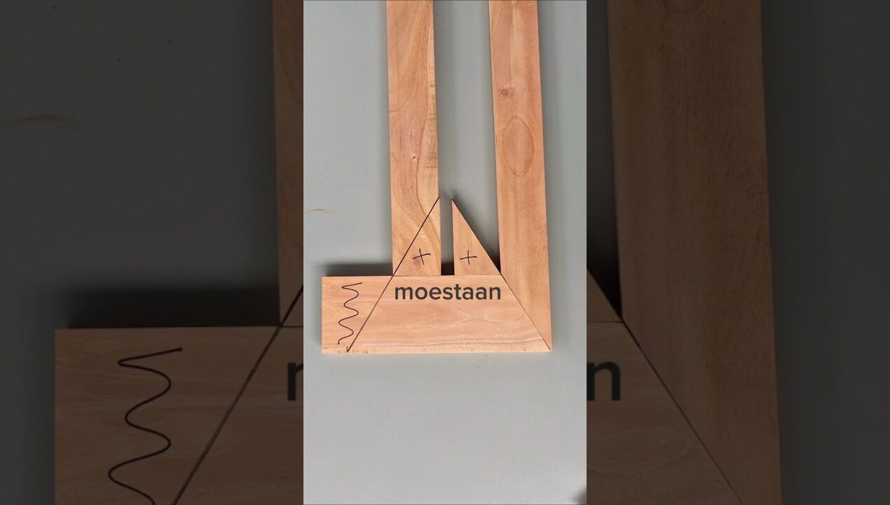 Quick trick to make a wooden frame #woodworking #wood #diy #ideas #diy #skills #creative #craft