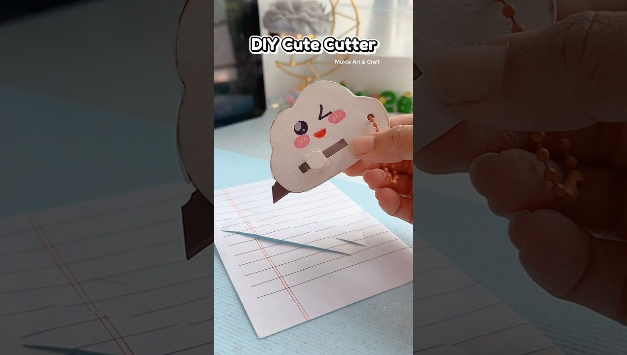 Easy way to make cute cutter ☁️✨#shorts #art #diy #muktaartandcraft #youtubeshorts