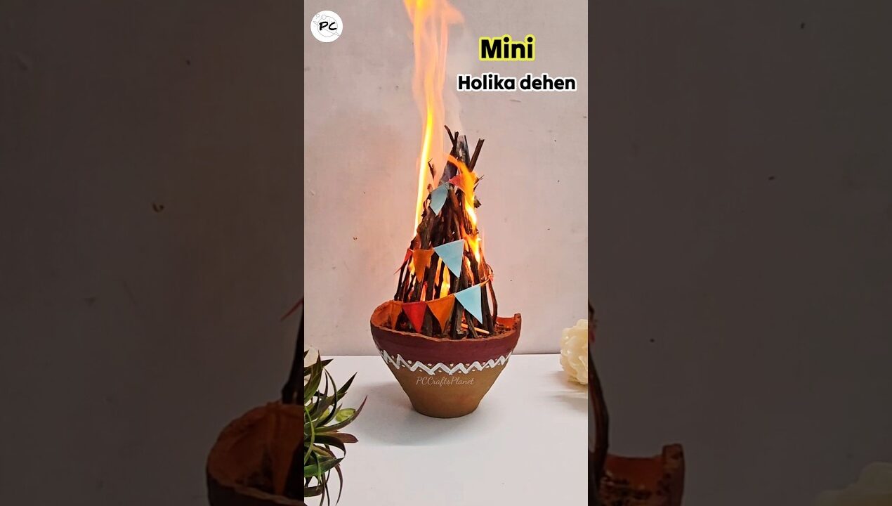 Secret of Mini holika dahan 😱  #holispecial #diy #holi #shorts