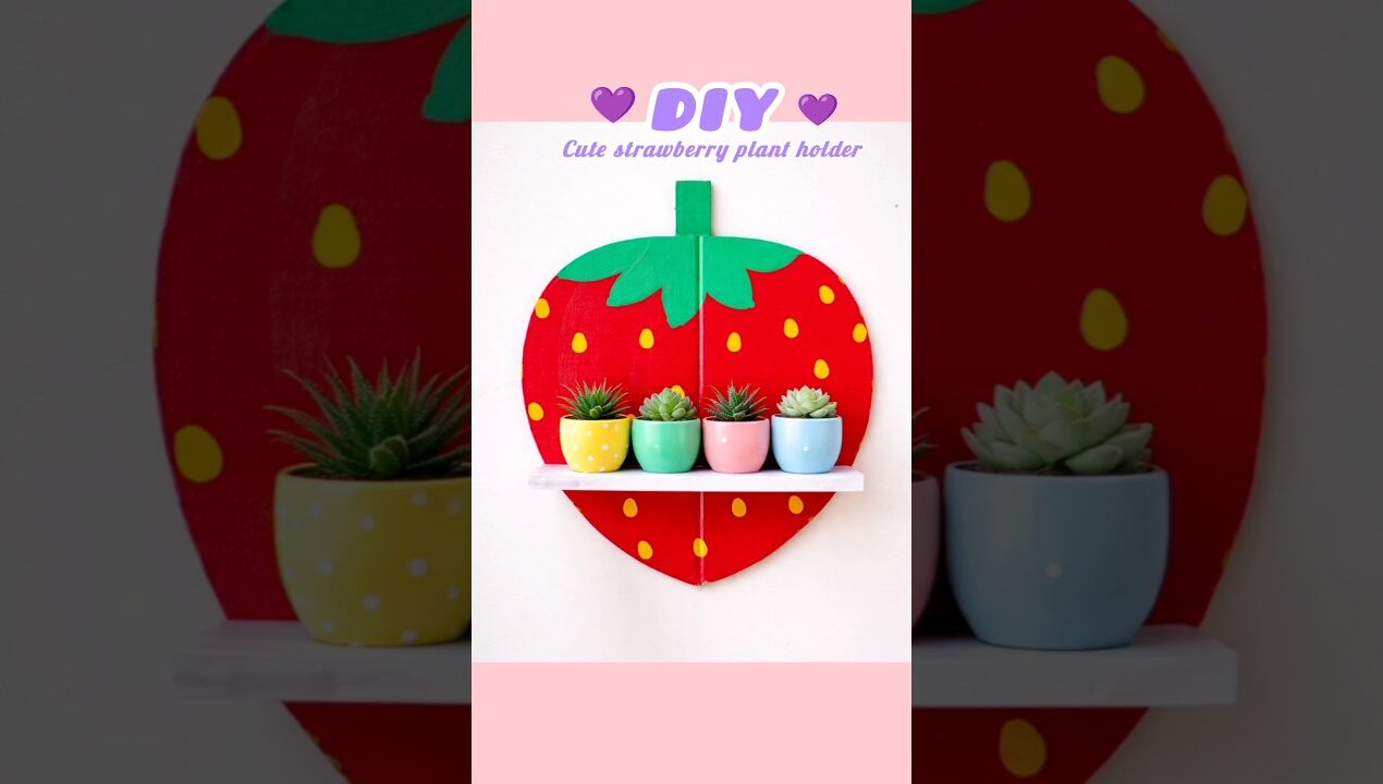 DIY strawberry plant holder easy amazing craft idea cardboard