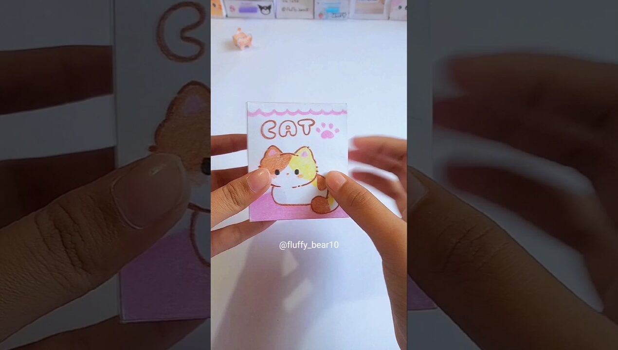 DIY cat blind box 😸📦❓🌸#diy #shorts #cat #youtubeshorts #papercraft #craft
