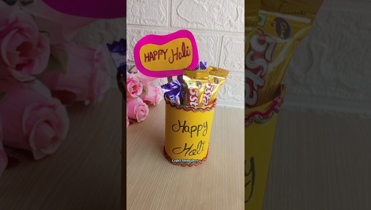 Happy Holi gift idea /How to make holi craft#holi#holicraft#gift#creativecrafts#crafteranishashorts