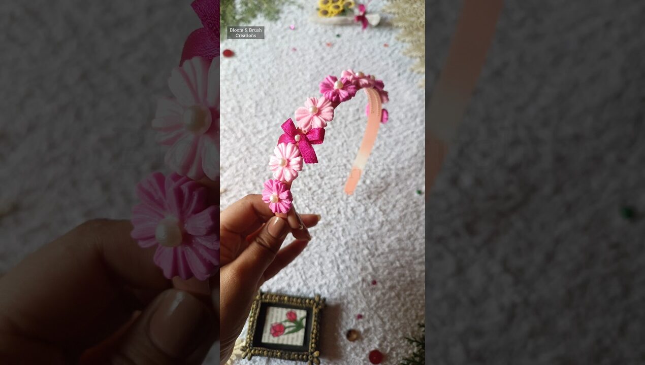 DIY Floral Hairband 🌸| Easy Gift Ideas | #hairaccessories #diycraft #viralshorts #trending