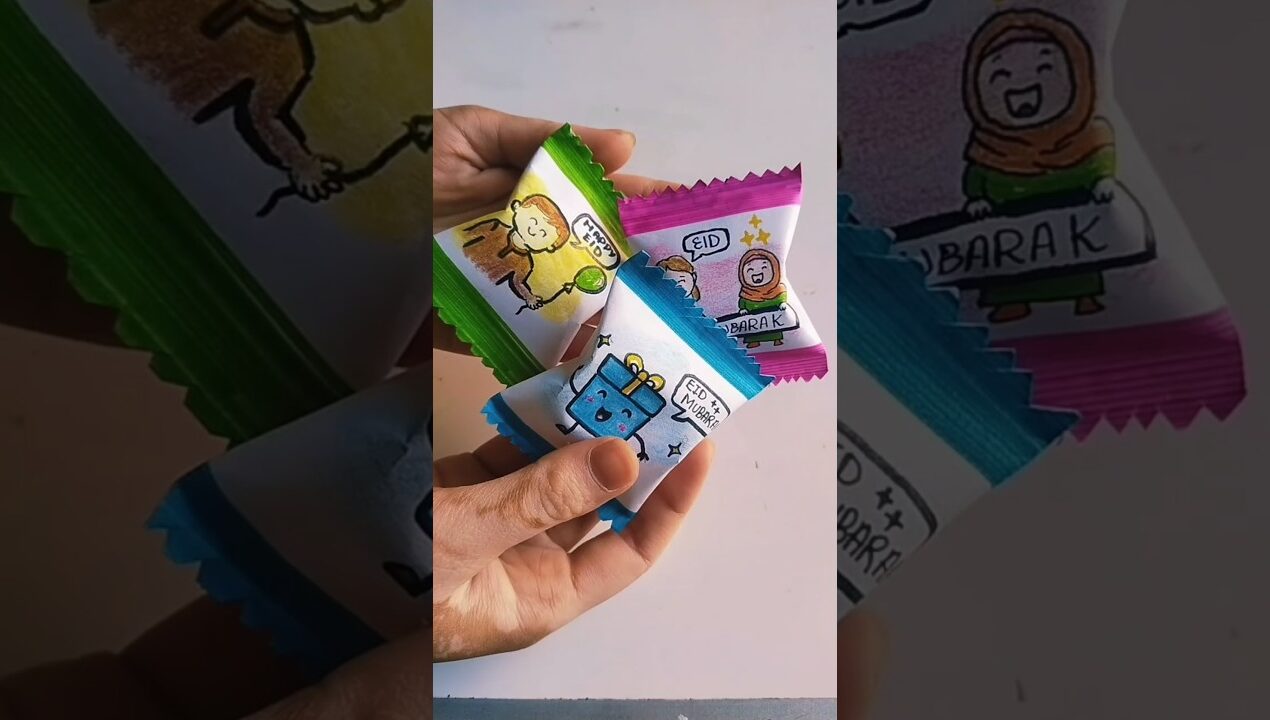 DIY Eid Mubarak🌙 gift idea 💡🌸 #viral #craft #eid #gift #shorts