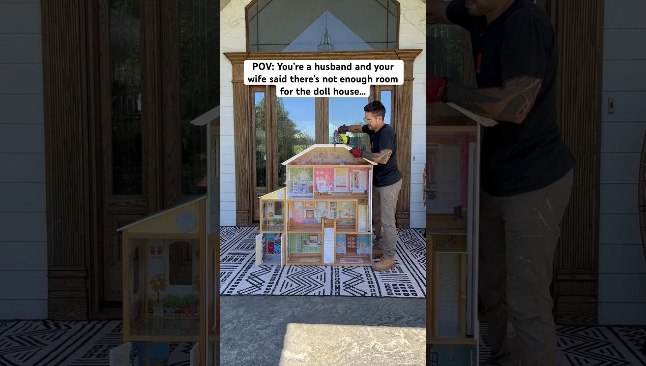 Because a hole can be fixed, but memories last forever! #DIY #dollhouse