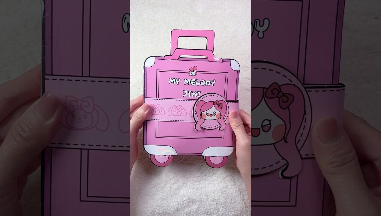 Sanrio My Melody Suitcase Quiet Book🩷🛍#diy #art #craft #chacha-DIY #Handmade #paperdiy #DIYartwork