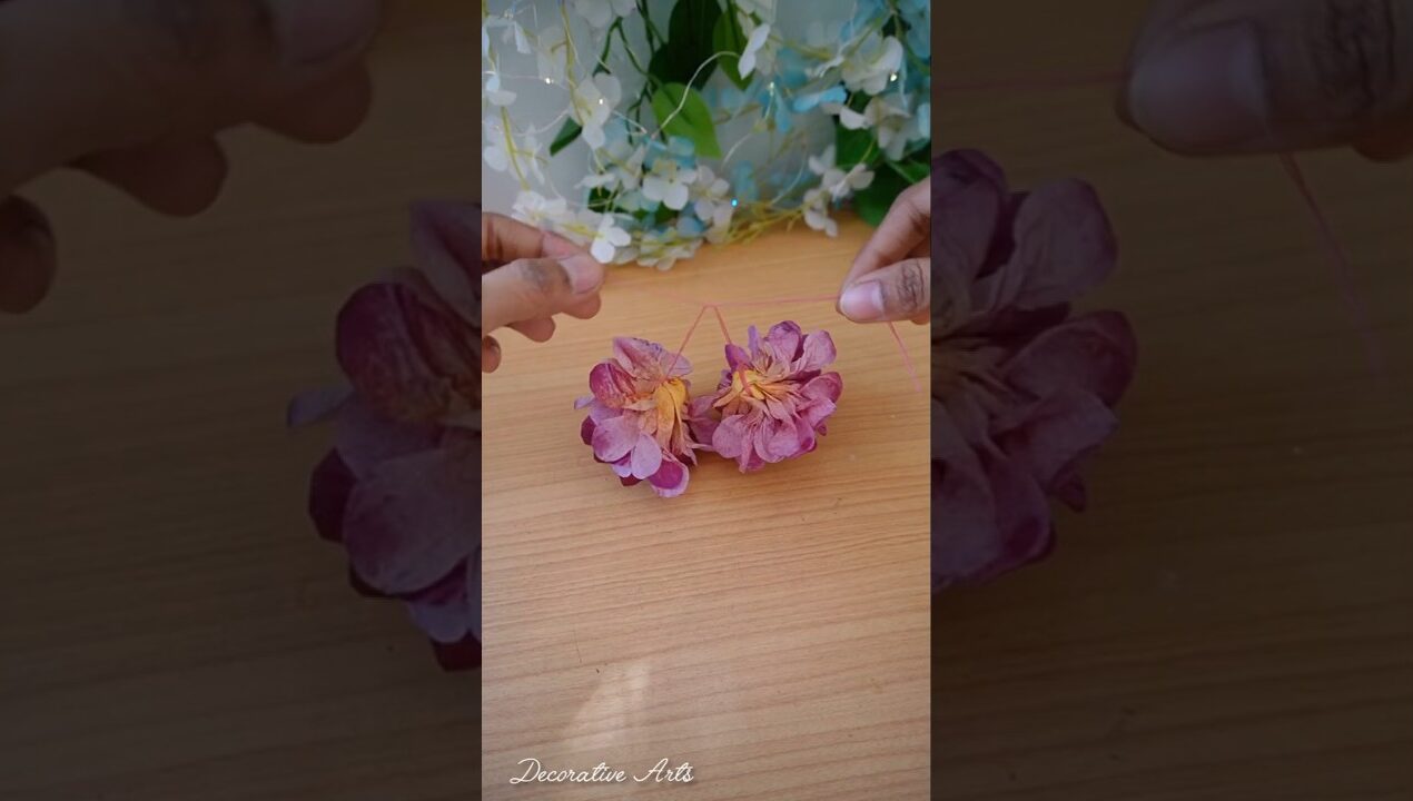 How to Make Hydrangea Flowers With Tissue paper/DIY Flowers Making Ideas/#craft #shorts #diy