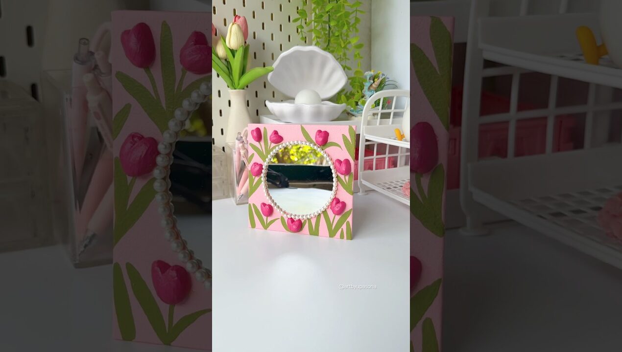 DIY Mirror Decor #artshorts #diy #shortviral #homedecor #acrylicpainting #craftideas #diycrafts