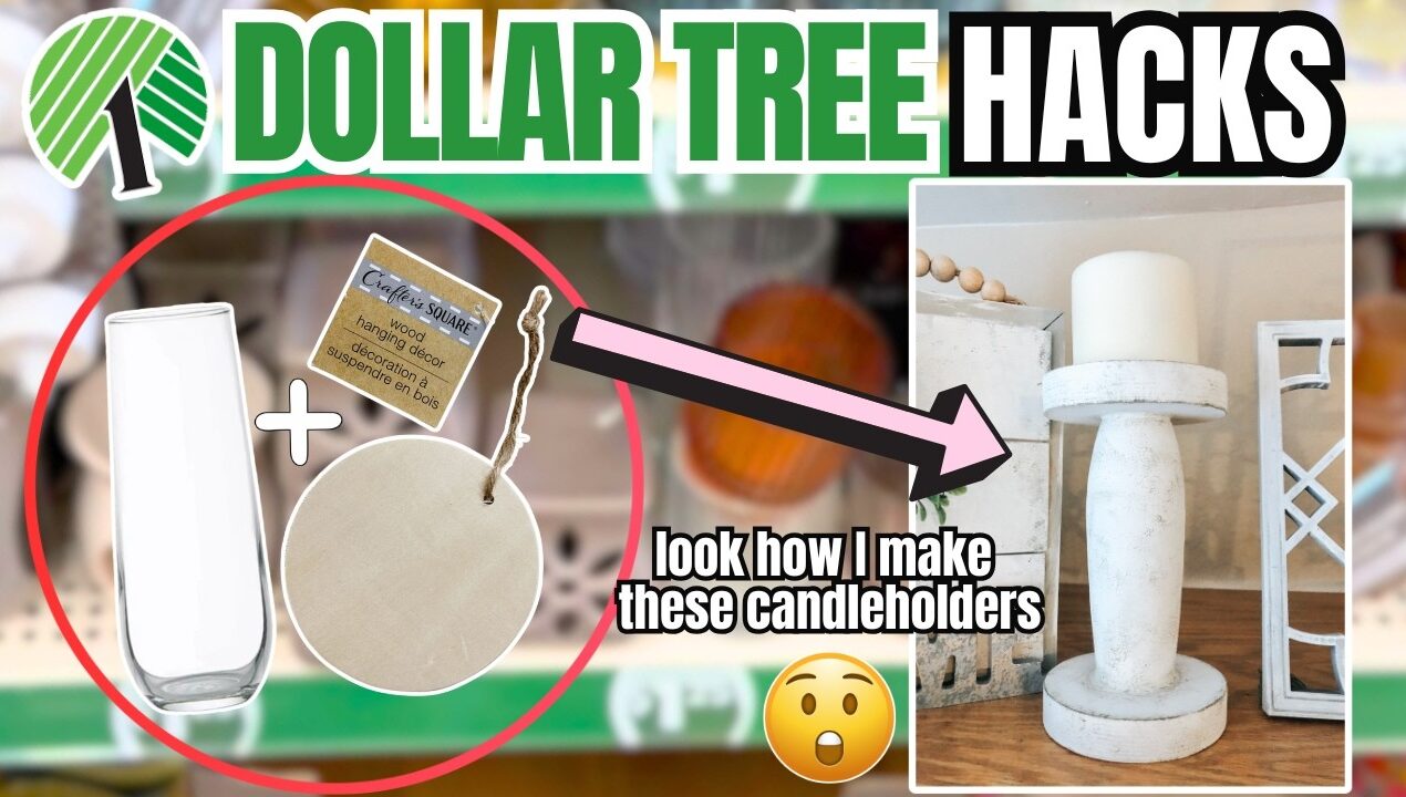 DIY Candle Holders Using DOLLAR TREE finds 😱 Home Decor HACKS on a Budget!