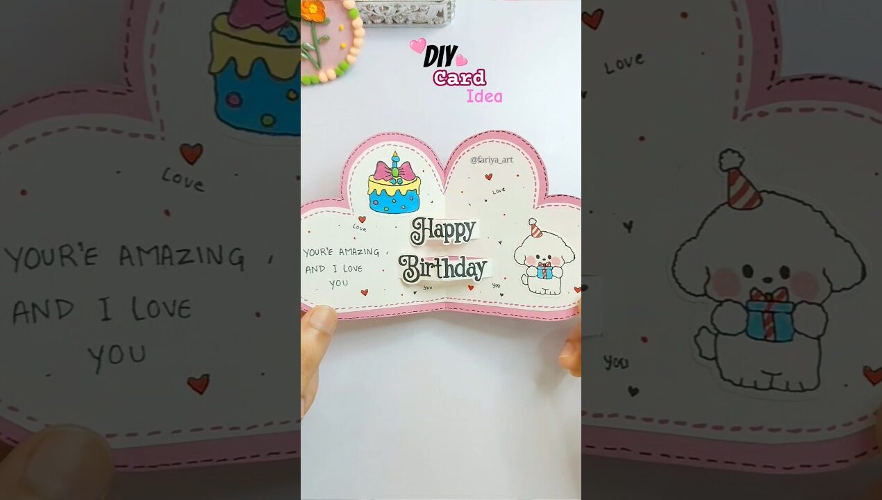 DIY birthday card 💌💗 #relatable #aesthetic #diy #trending #viralvideos #fypシ