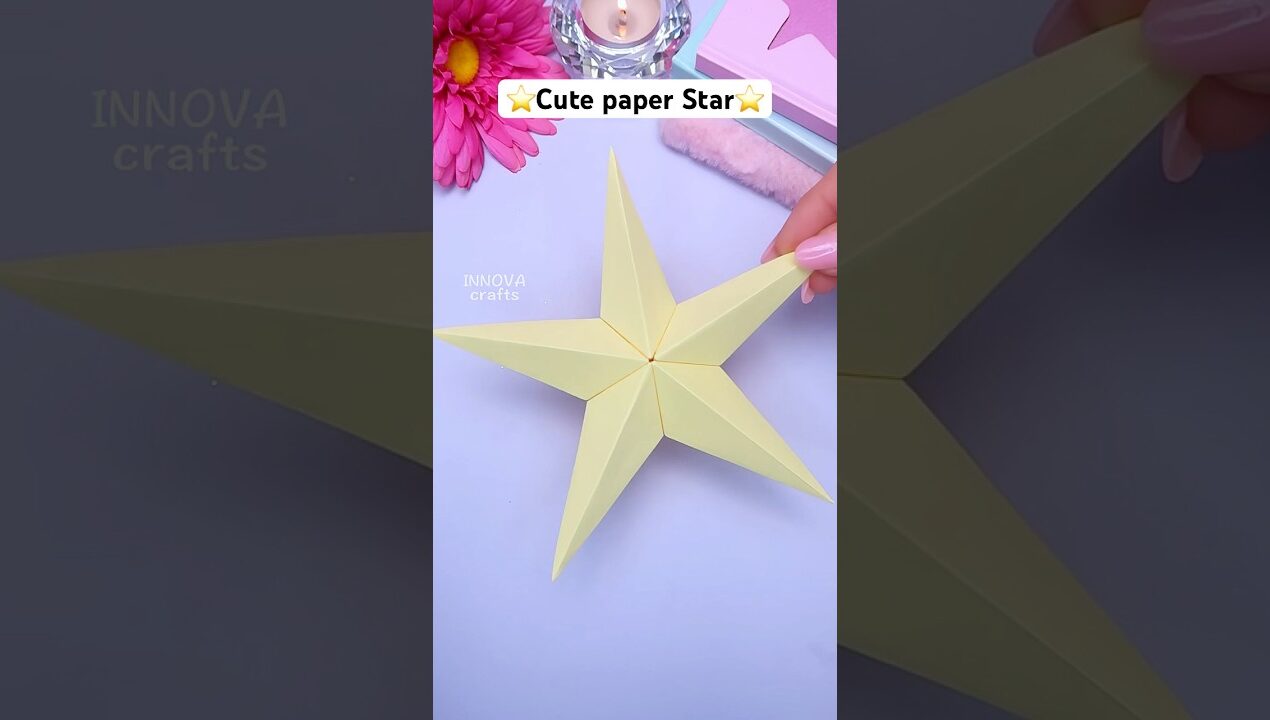 Cute paper star ⭐ #diy #craft #art #papercraft #innovacrafts