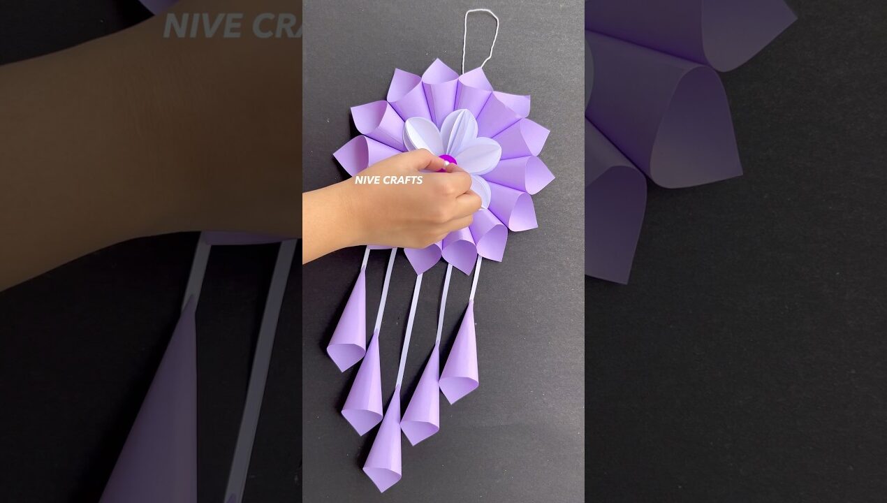 Amazing Paper Wall Hanging #shorts #youtubeshorts #viralshort #wallhanging #homedecor #papercraft
