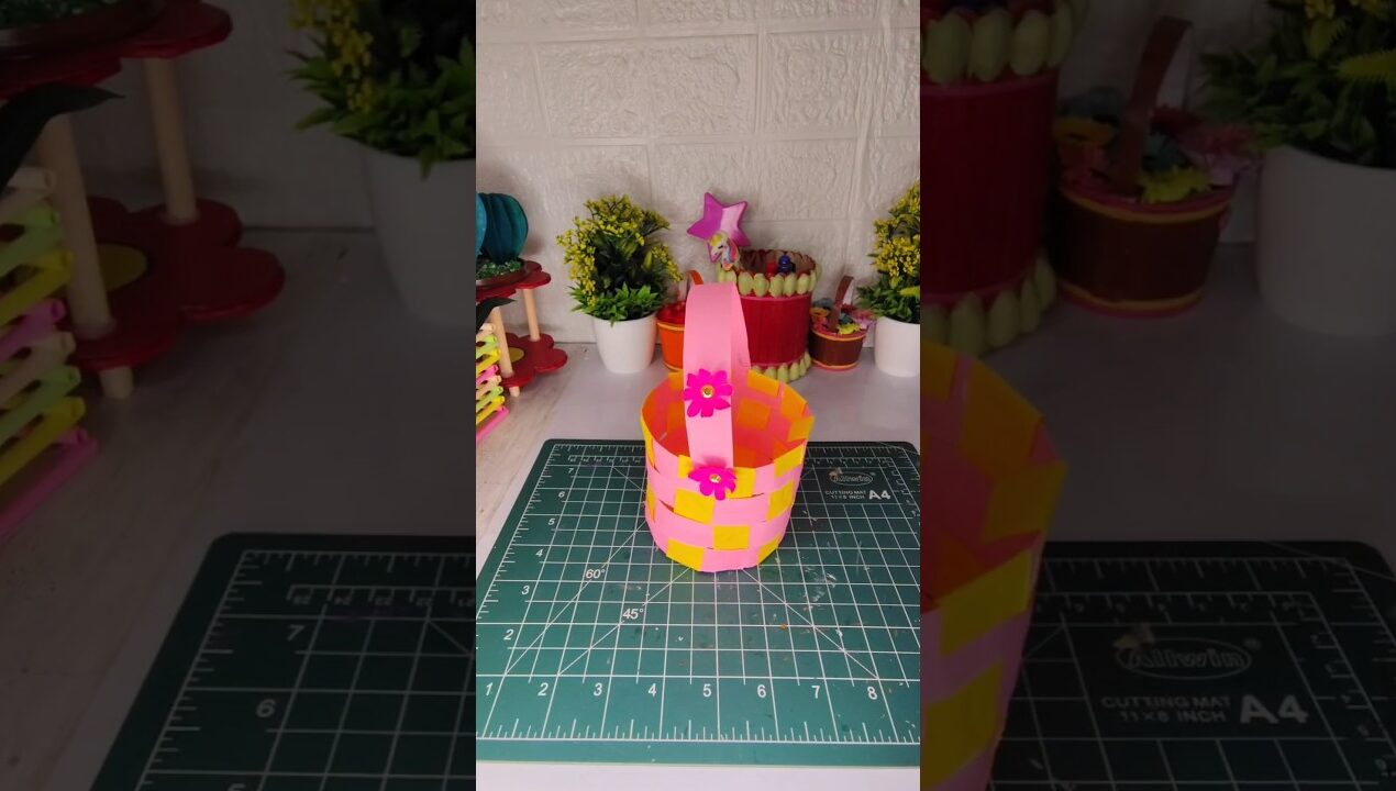 diy paper basket making ideas #diy #paper #craft #ideas #shorts