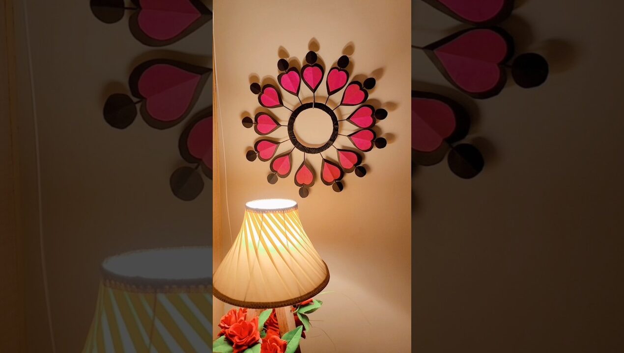 Wall hanging craft ideas with paper | Craft from bamboo sticks | Diwali hanging decoration ideas 😍