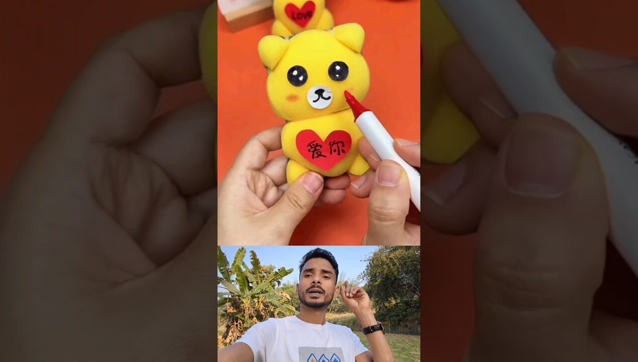 Low Budget DIY Toy 😲 | Sponge & Bottle Cap Creative Idea | Kids Toy