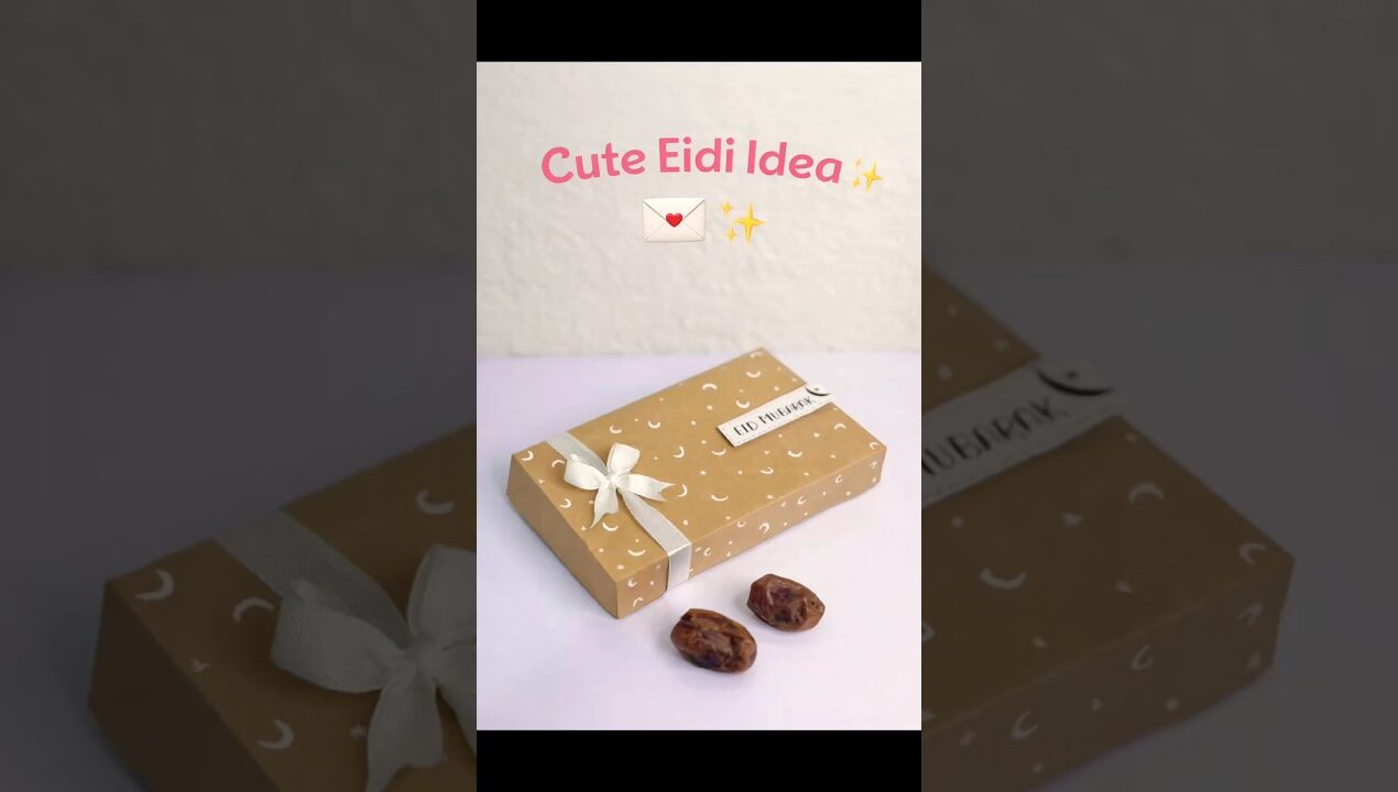 Cute DIY Eid Gift Box 🎁 | Secret Eidi Trick Inside ✨ #shorts #easygiftbox