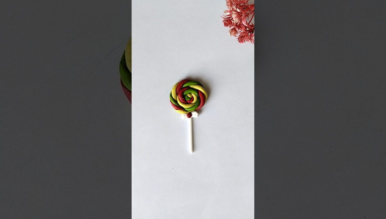 lollipop candy with clay | Easy Clayart Ideas #shorts #youtubeshorts #shortsfeed #clay #diy #crafts