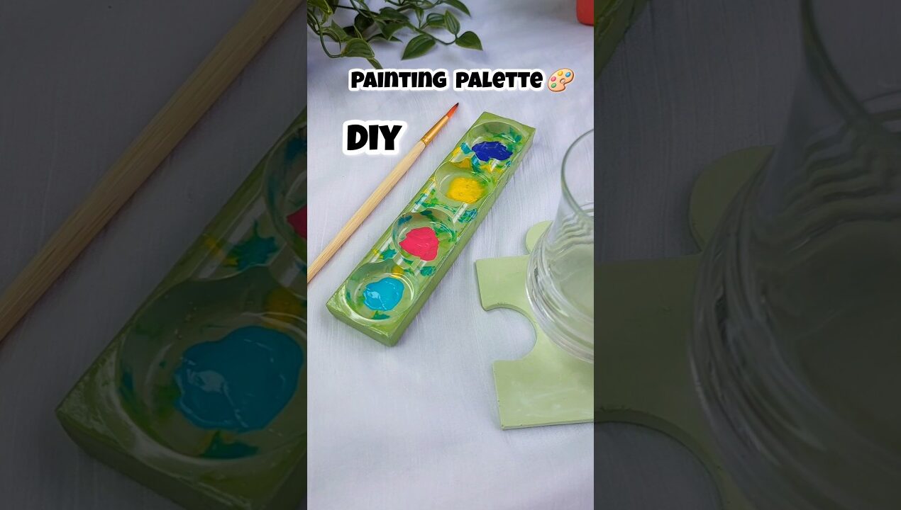 Ghar Pe Banayi Palette 🎨  Waste Materials se #diy #craft #painting #art
