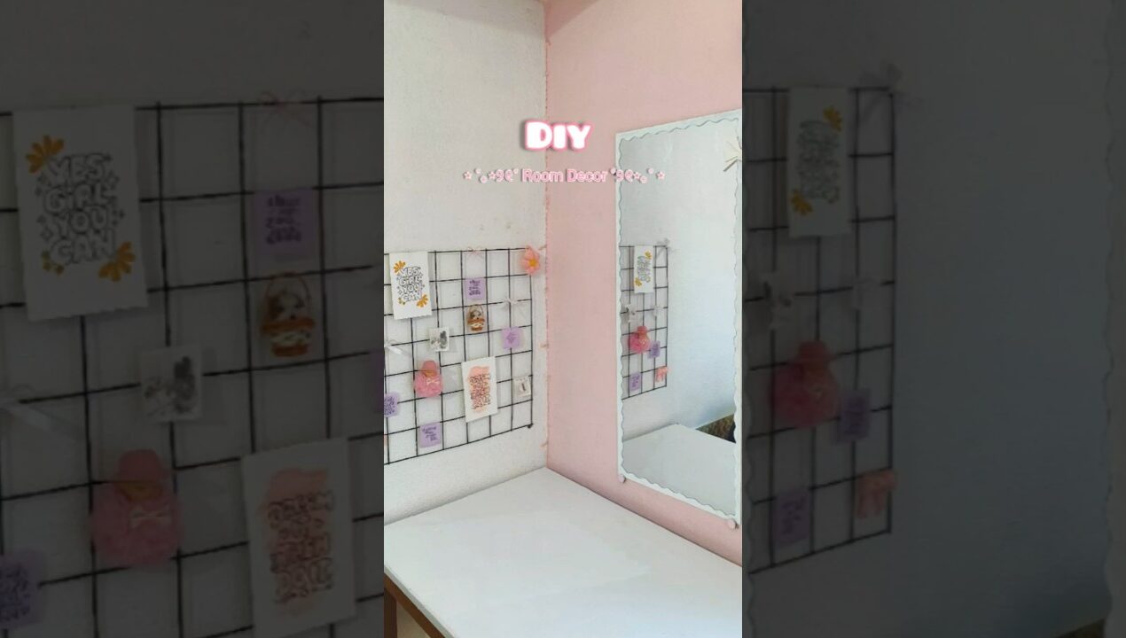 Diy Aesthetic Room Decor🌷|| Diy Wall Decor idea #shorts #diy #aesthetic #decor #art #craft