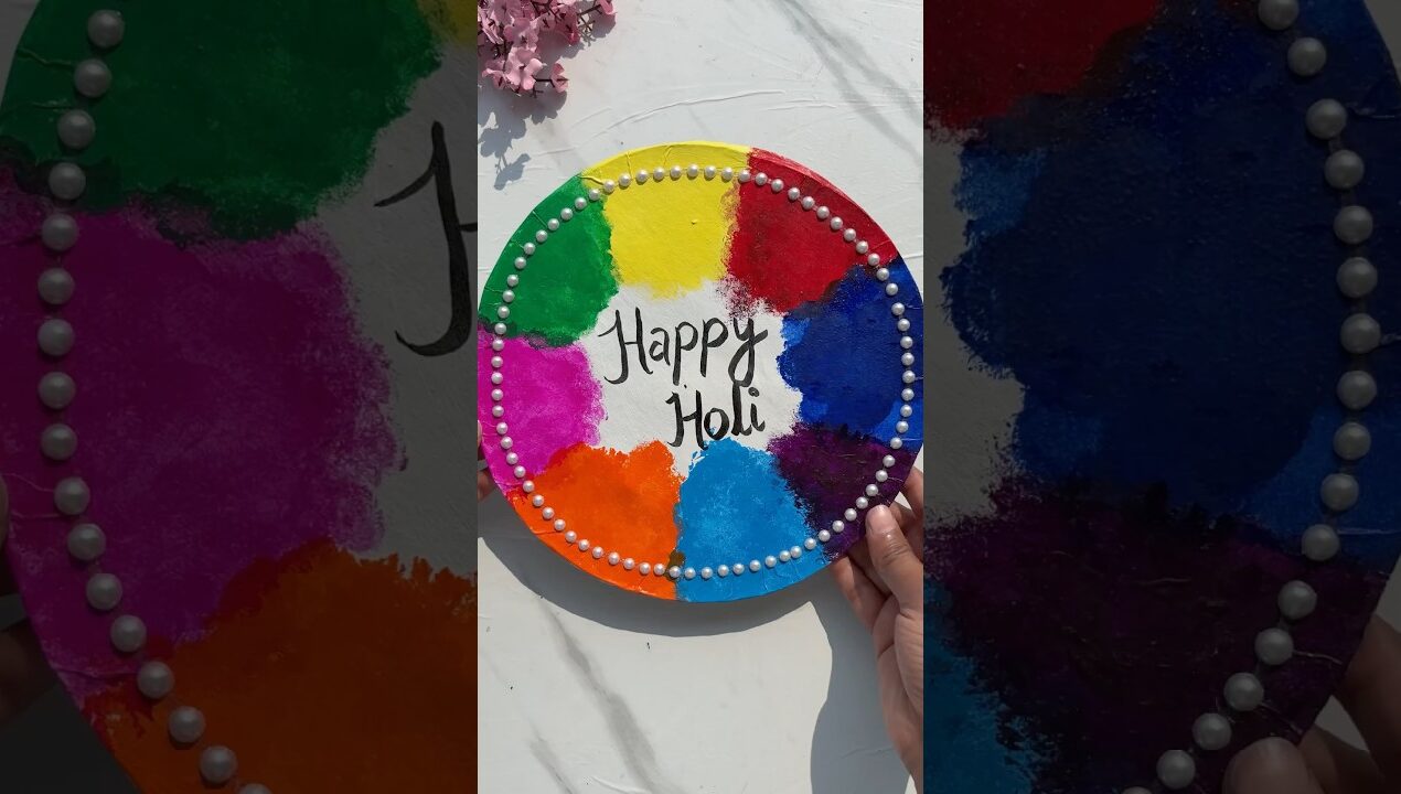 Holi Decoration Ideas 💡| Holi Wall Decor #shorts #diy #trending #art #viral