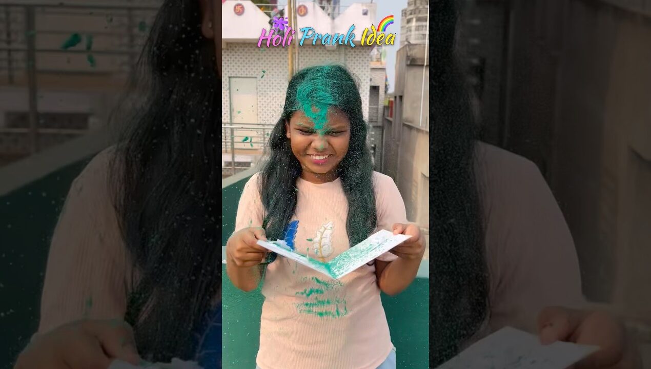 Holi Prank🫟 Idea | DIY Holi Card | Holi Hack #diy #holicraft #holiprank #holiidea #happyholi #craft