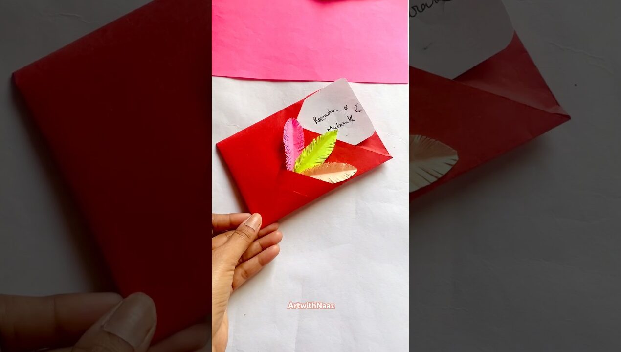 DIY Ramadan Craft  ideas 🌙 Ramadan gift card #shorts #art #craft #diy  #handmade #trending #ramadan