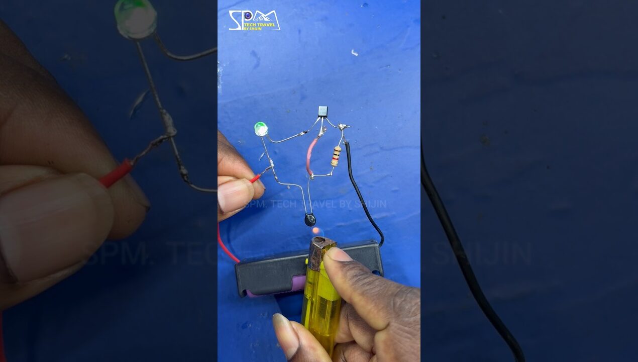 Temperature control led #ideas #experiment #technology #electronic #shortvideo #diy