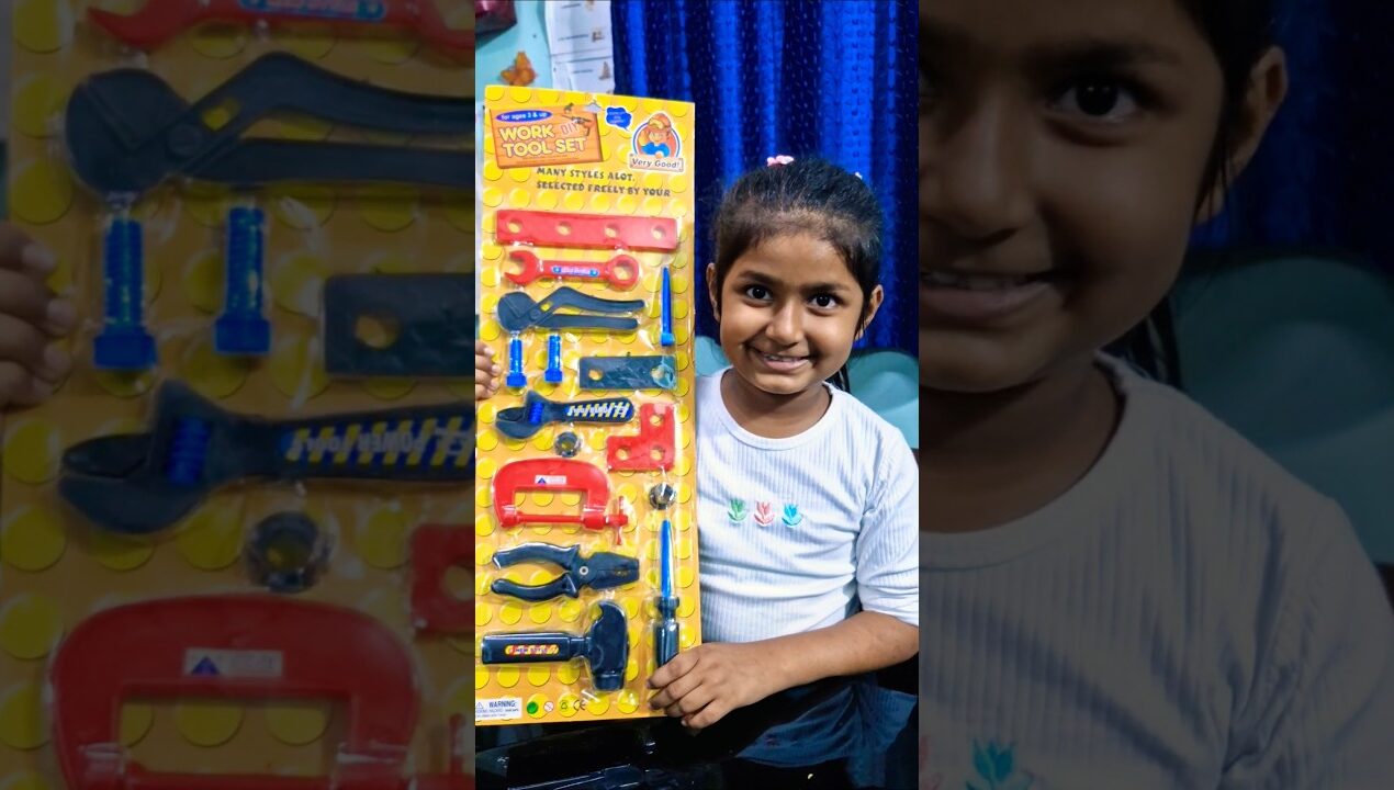 MY NEW TOOLKIT 🔧 🔨 🗜 🧰 #meherthecutepie #diy #meher #kidsplaying #kidstools #TOOLKIT #kidstoolkit