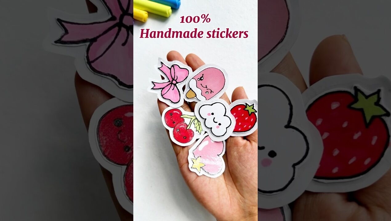 DIY Handmade sticker at home / How to make stickers #diy #handmade #love