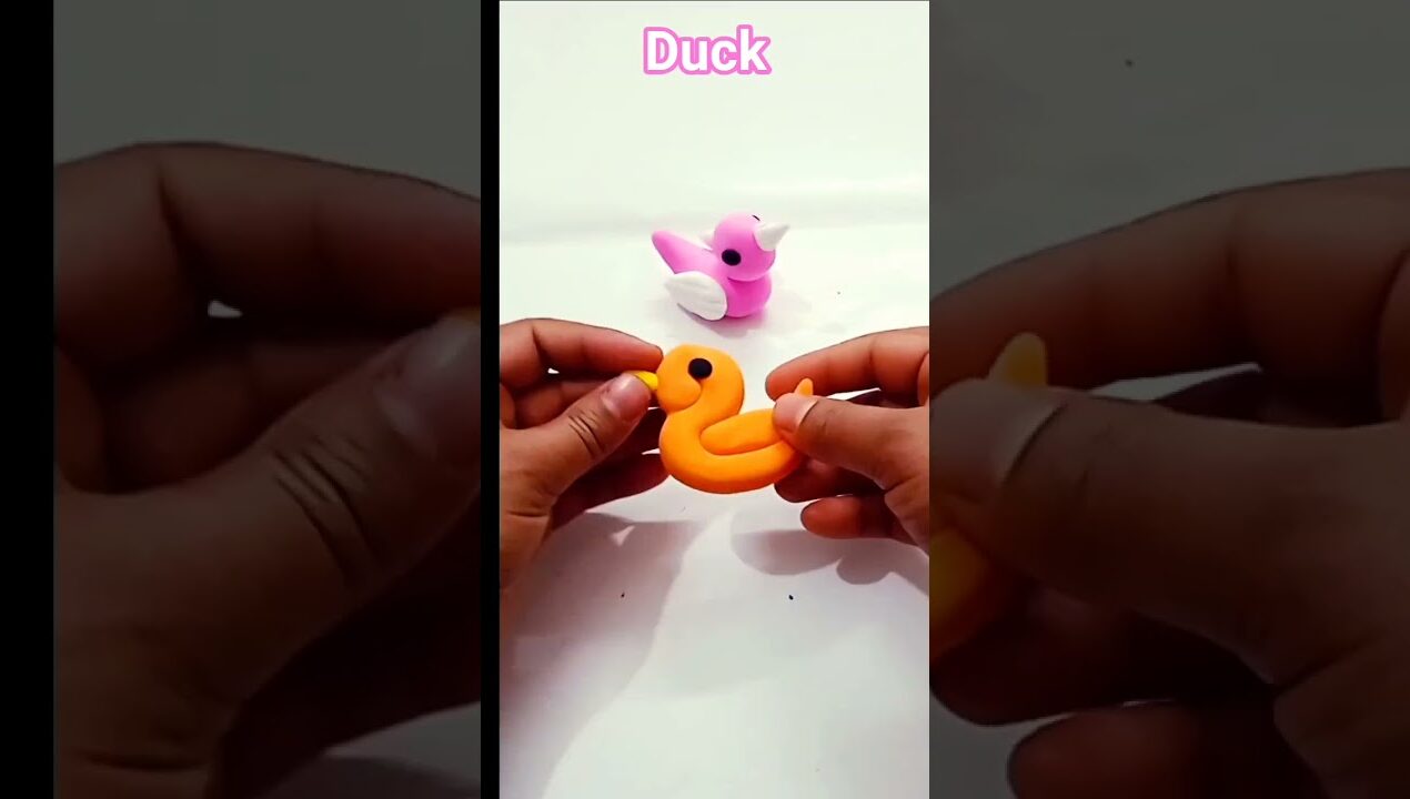 DIY idea 💡 super easy clay diye duck 🦆 🥰#trending​ #diy​ #music​ #clay​ #art​ #youtubeshorts​