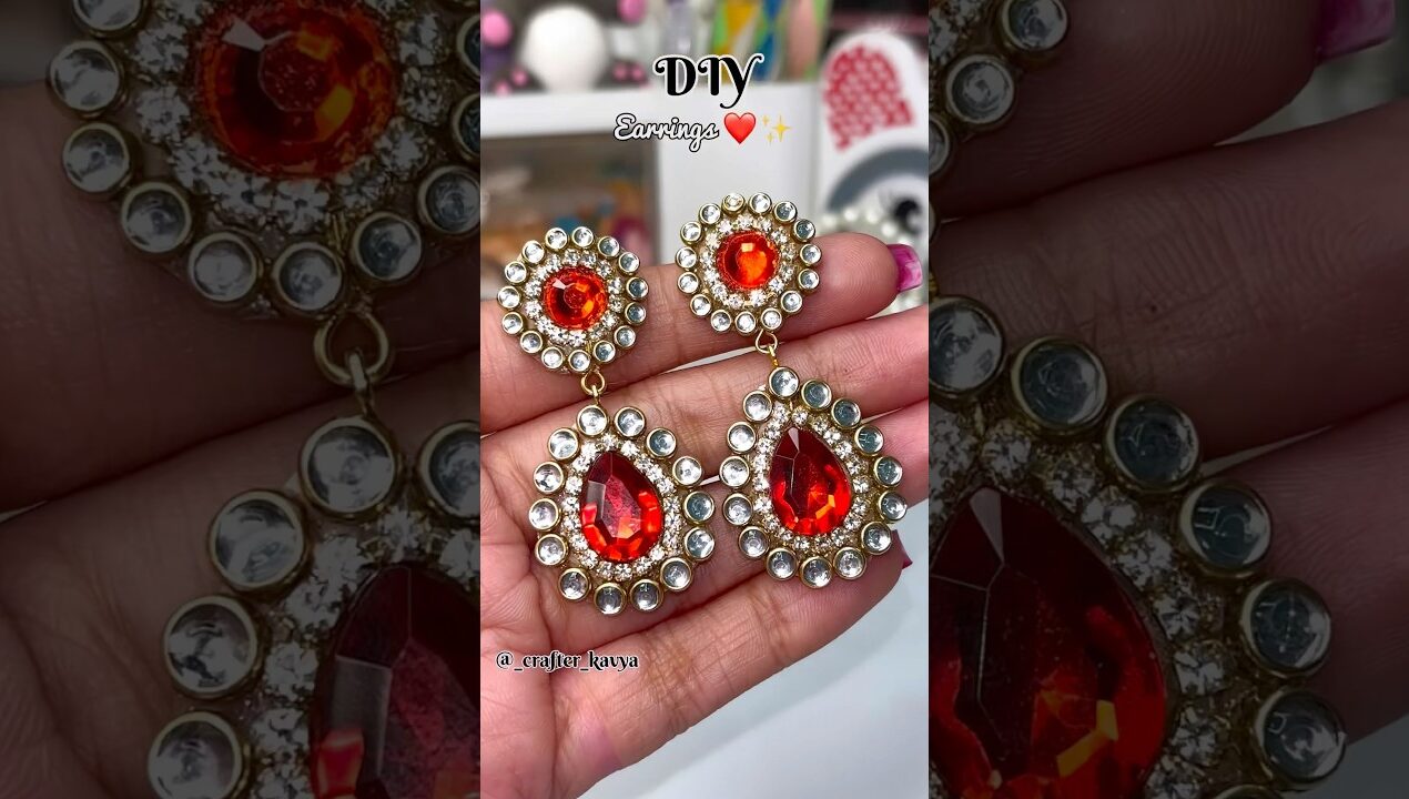 DIY Earrings 💖 #sorts #viralshorts #craftideas #diy #earrings #handmade